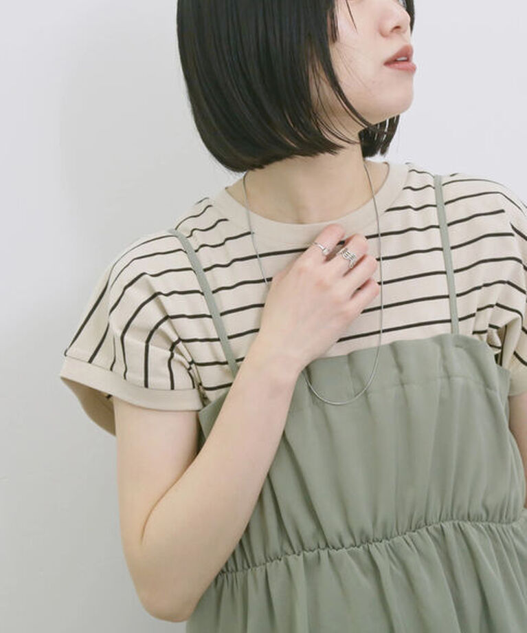 Samansa Mos2 blue「【接触冷感】キャミビスチェ」|シャツ・ブラウス|