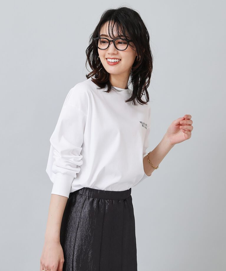 UNTITLED「【コットン100／長袖】バックプリント ロンT」|Tシャツ・カットソー|ｵﾌﾎﾜｲﾄ(103)