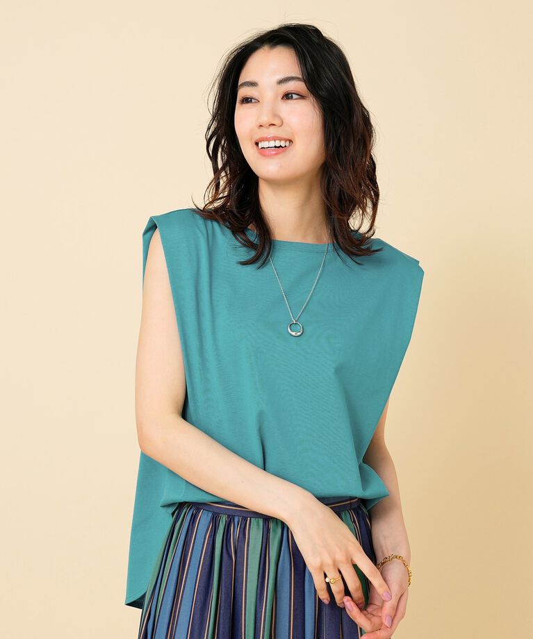UNTITLED「【コットン100/ゆったり】タックショルダー カットソー」|Tシャツ・カットソー|