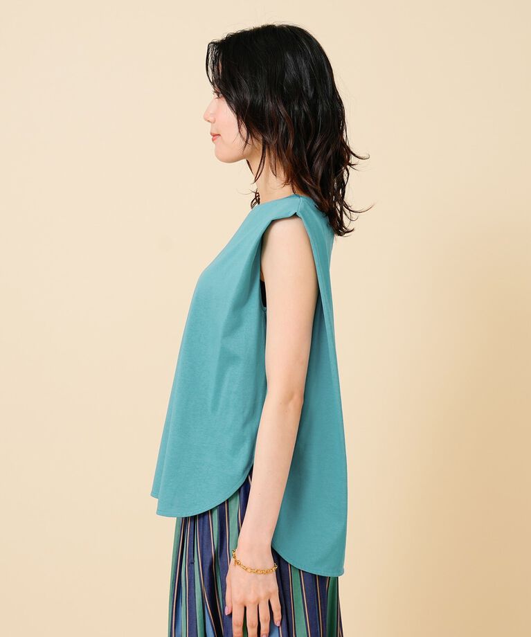 UNTITLED「【コットン100/ゆったり】タックショルダー カットソー」|Tシャツ・カットソー|