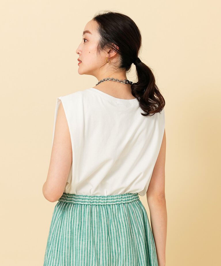 UNTITLED「【コットン100/ゆったり】タックショルダー カットソー」|Tシャツ・カットソー|
