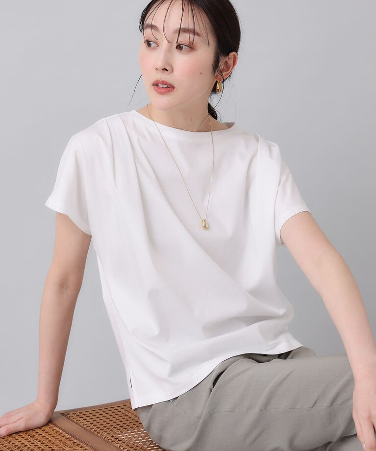 UNTITLED「【コットン100／8色展開】肩タックプルオーバー」|Tシャツ・カットソー|ﾎﾜｲﾄ(001)