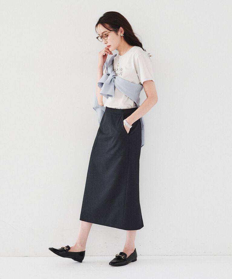 UNTITLED「【なめらかな肌触り】シルケットロゴTシャツ」|Tシャツ・カットソー|