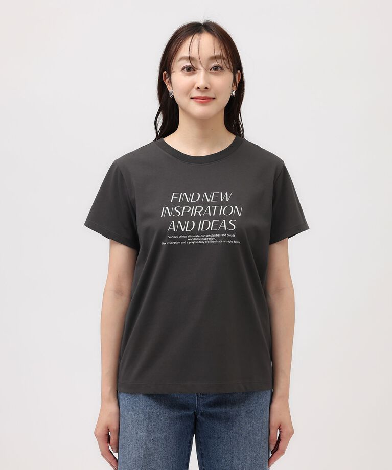 UNTITLED「【なめらかな肌触り】シルケットロゴTシャツ」|Tシャツ・カットソー|