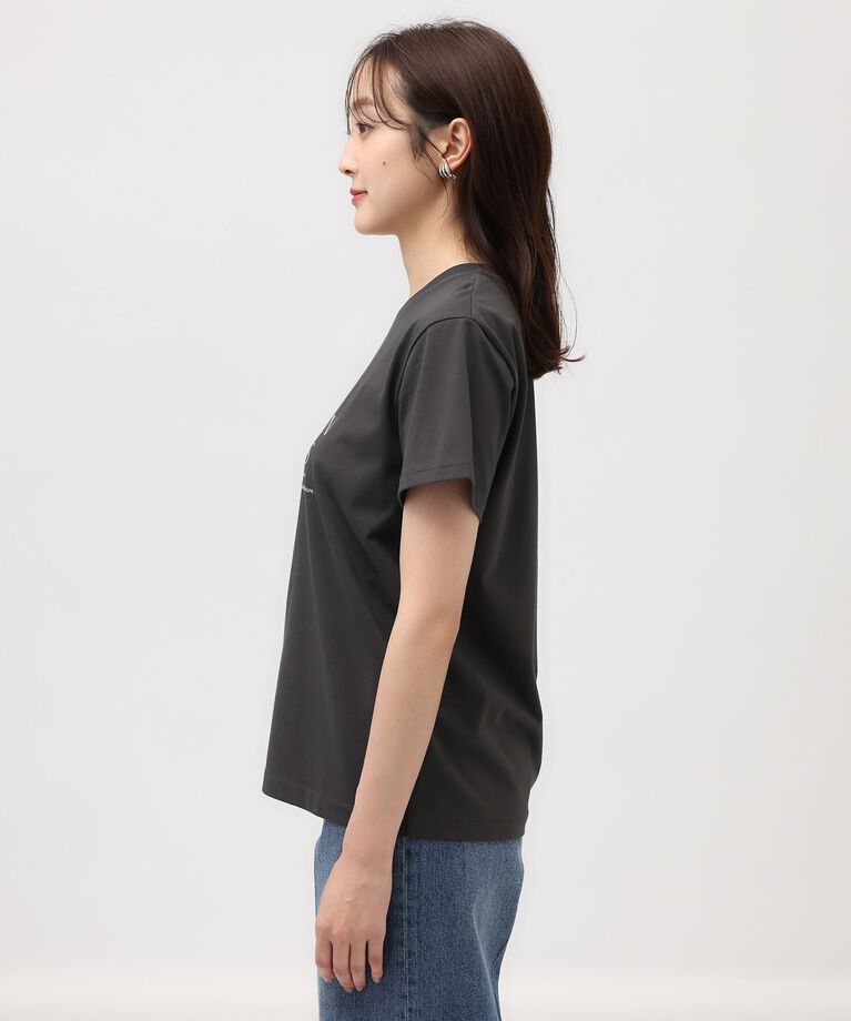 UNTITLED「【なめらかな肌触り】シルケットロゴTシャツ」|Tシャツ・カットソー|