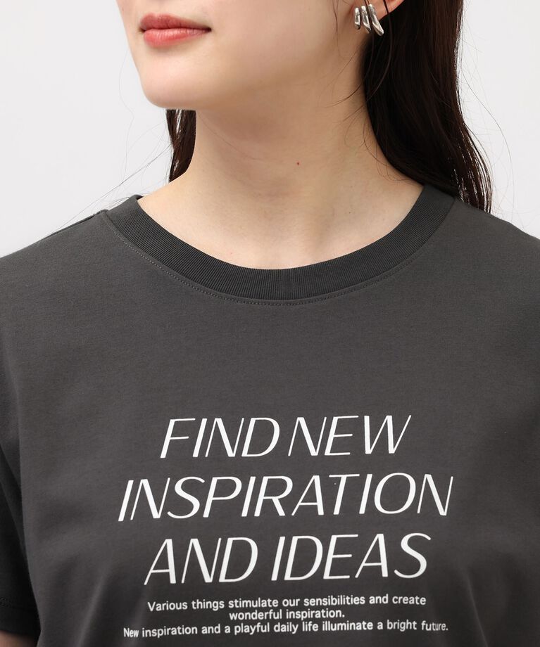 UNTITLED「【なめらかな肌触り】シルケットロゴTシャツ」|Tシャツ・カットソー|