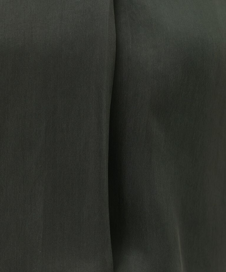 UNTITLED「【セットアップ可能/パウダータッチ】シルキーキュプラ スキッパーブラウス」|シャツ・ブラウス|