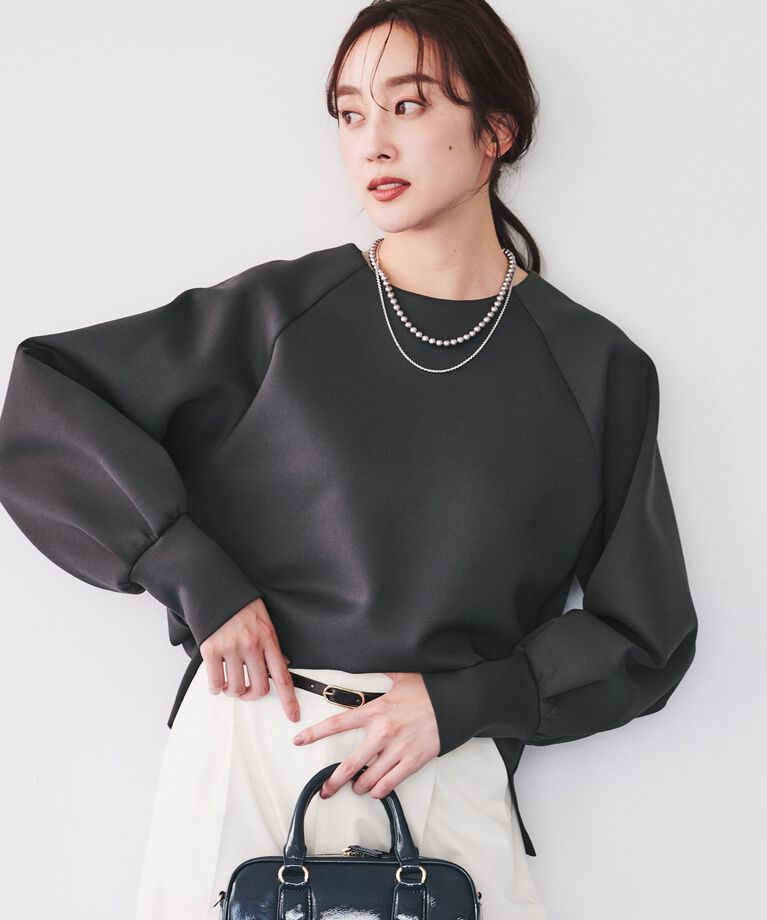 UNTITLED「【スポンディッシュ/セットアップ可能】ダンボールジャージ プルオーバー」|Tシャツ・カットソー|ﾁｬｺｰﾙｸﾞﾚｰ(014)