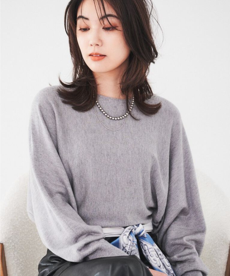 UNTITLED「【ゆったり/きれいめ】魅せるヘムニット《ホールガーメント(R)》」|ニット・セーター|ｸﾞﾚｰ(012)