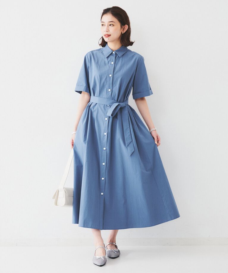 UNTITLED「【コットン100/前開き/夏ワンピ】ロングシャツワンピース」|ワンピース|