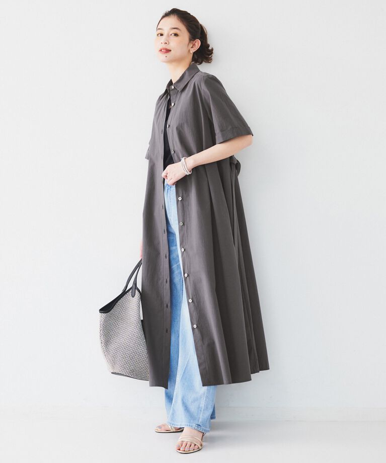 UNTITLED「【コットン100/前開き/夏ワンピ】ロングシャツワンピース」|ワンピース|