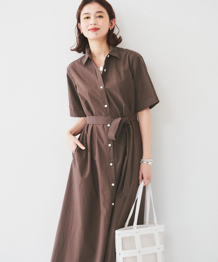 UNTITLED「【コットン100/前開き/夏ワンピ】ロングシャツワンピース」|ワンピース|