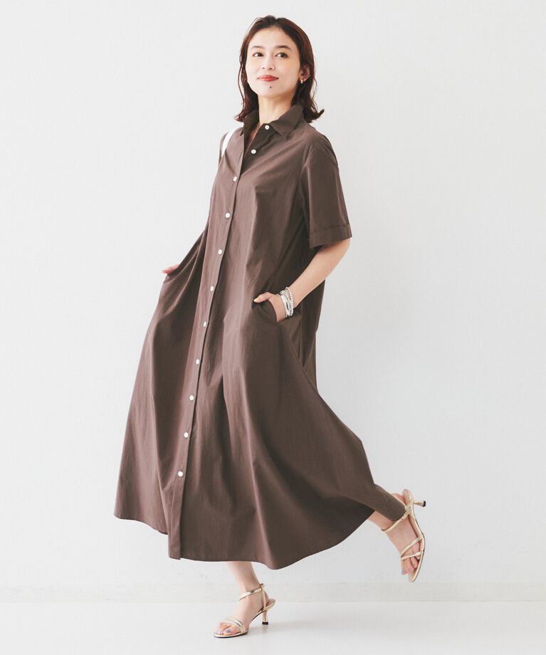 UNTITLED「【コットン100/前開き/夏ワンピ】ロングシャツワンピース」|ワンピース|