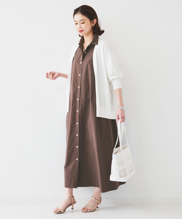 UNTITLED「【コットン100/前開き/夏ワンピ】ロングシャツワンピース」|ワンピース|