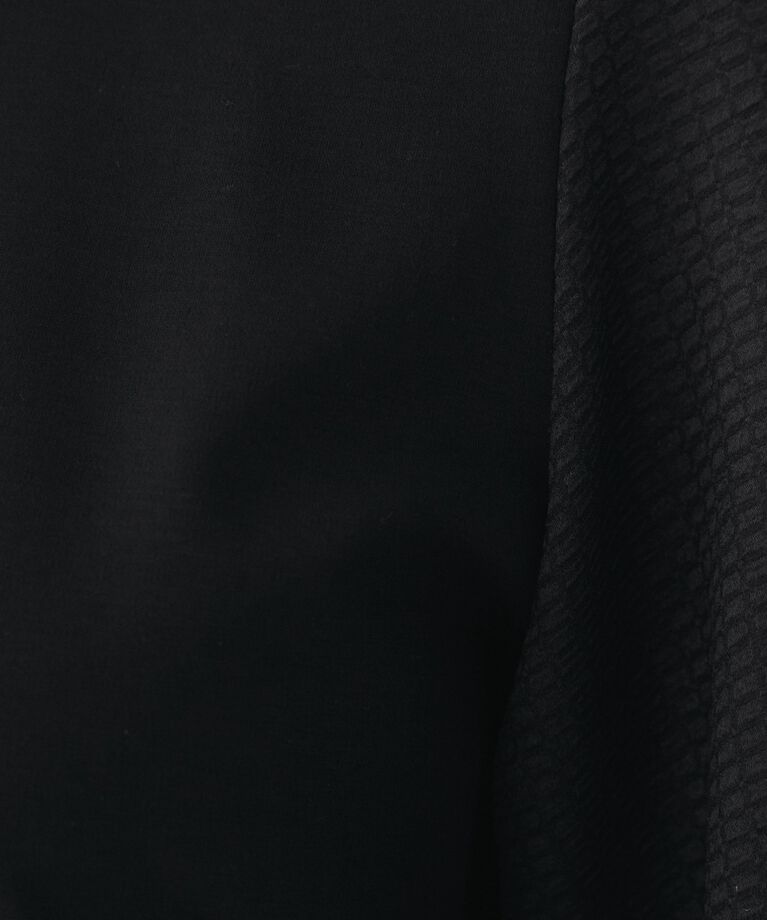 UNTITLED「【二の腕カバー/オンオフ】袖シアー ドッキングプルオーバー」|Tシャツ・カットソー|