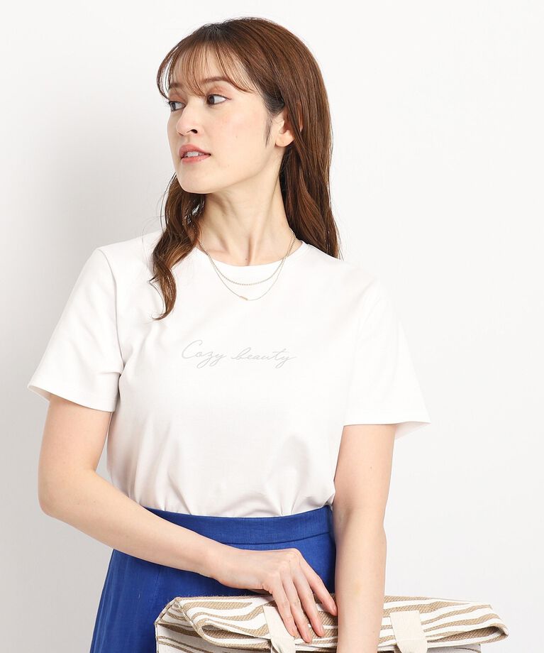 COUP DE CHANCE「【洗える／日本製】夏のスタイリングに活躍するロゴTシャツ」|Tシャツ・カットソー|ﾎﾜｲﾄ(001)