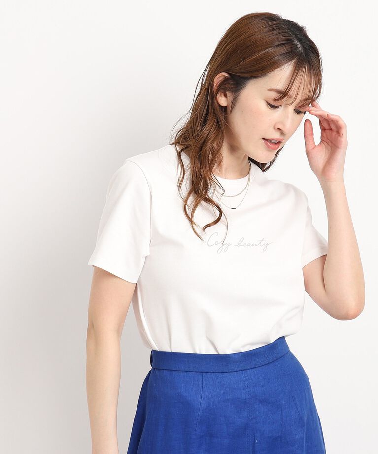 COUP DE CHANCE「【洗える／日本製】夏のスタイリングに活躍するロゴTシャツ」|Tシャツ・カットソー|