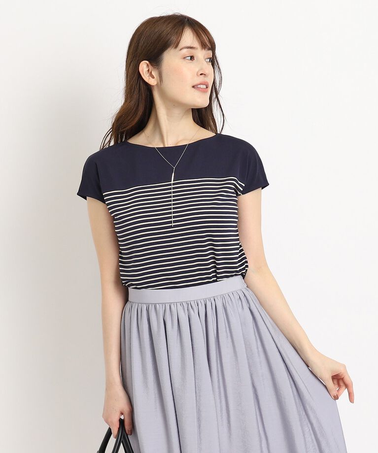 COUP DE CHANCE「【洗える／日本製】キレイ目プルオーバージャージ」|Tシャツ・カットソー|ﾈｲﾋﾞｰ(394)