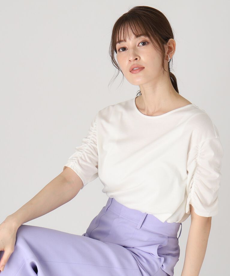 COUP DE CHANCE「【洗える／日本製】ジャージプルオーバー」|Tシャツ・カットソー|オフホワイト(003