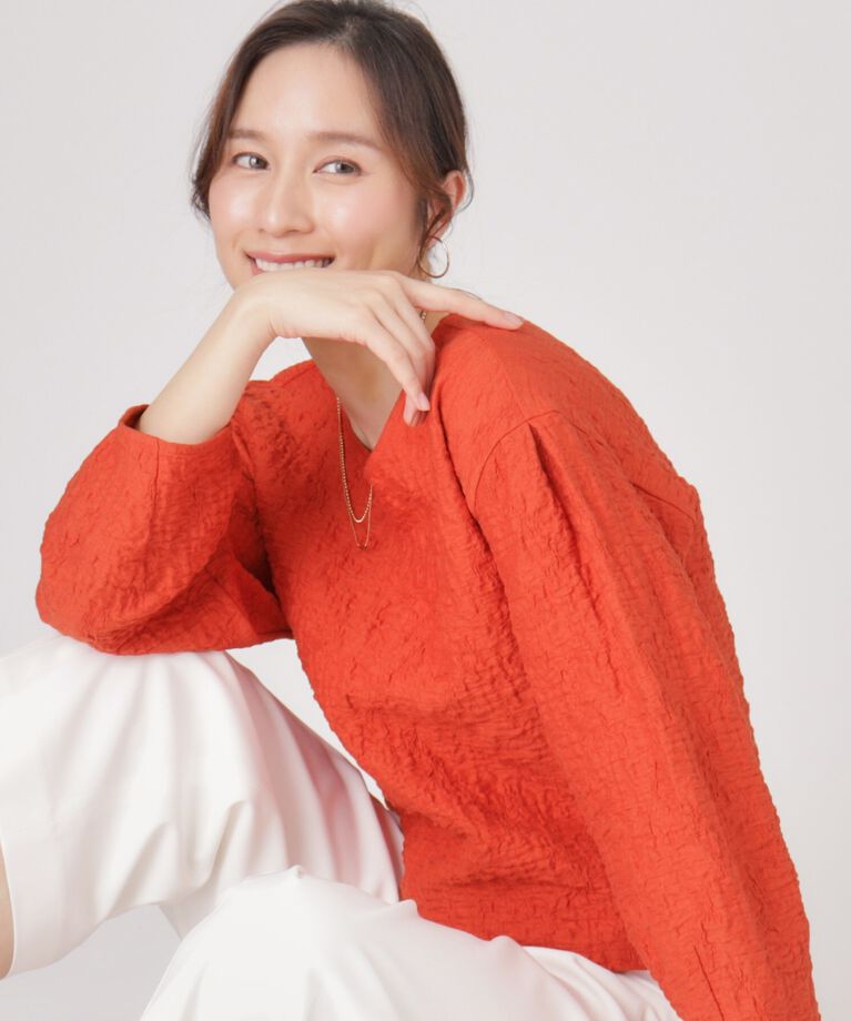 COUP DE CHANCE「【洗える】一枚でサマになる！凹凸感あるジャージ素材プルオーバー」|Tシャツ・カットソー|
