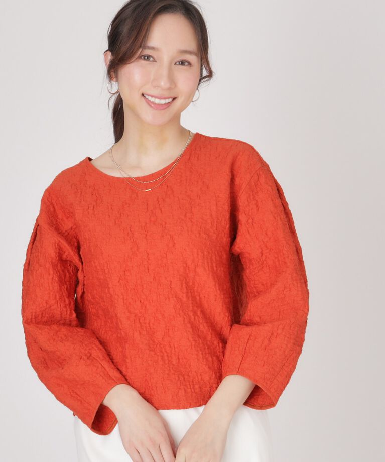 COUP DE CHANCE「【洗える】一枚でサマになる！凹凸感あるジャージ素材プルオーバー」|Tシャツ・カットソー|