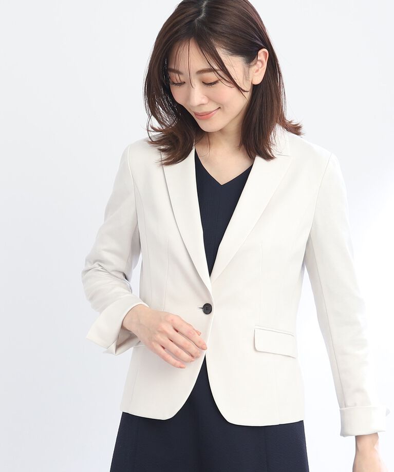 Reflect「【SALE／匠シリーズ／UVカット／接触冷感／洗える】匠ジャケット／ベーシックテーラード」|テーラードジャケット|ｸﾞﾚｰｼﾞｭ(050)