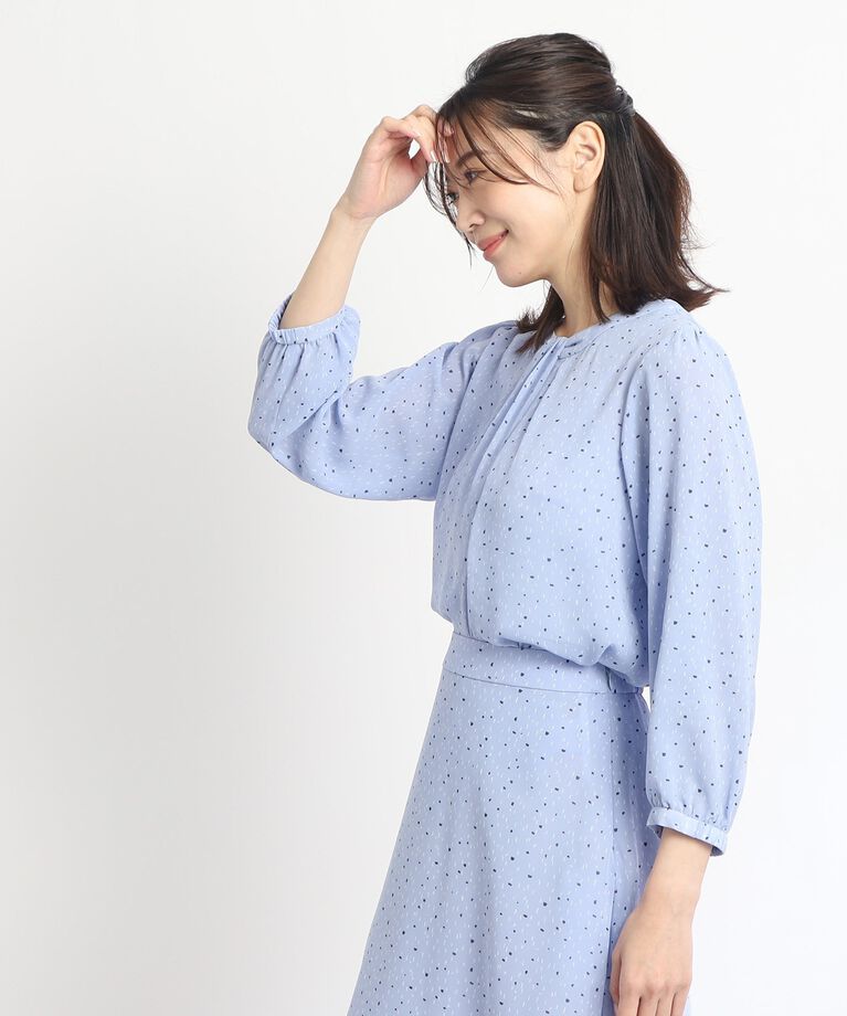 Reflect「【SALE/マシンウォッシュ／セットアップ可能】プリントシフォンブラウス」|シャツ・ブラウス|