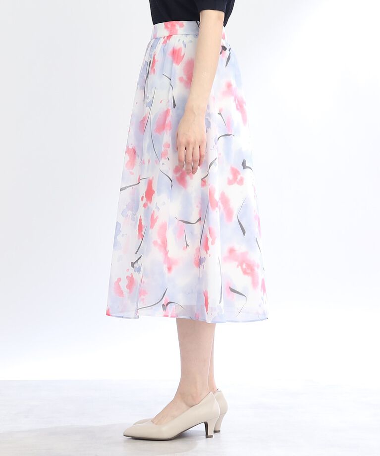 Reflect「【SALE/マシンウォッシュ可能】プリントシアースカート」|スカート|