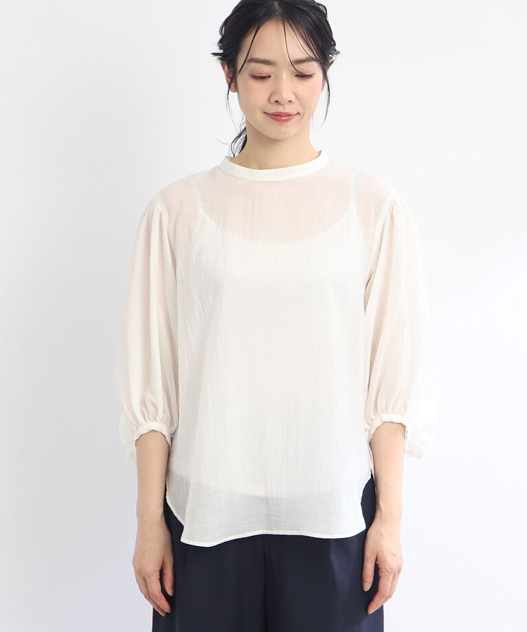 Reflect「【SALE／E‐QUALITY／セットアイテム】前後2Wayジャンパースカート＋バンドカラーブラウス」|ワンピース|