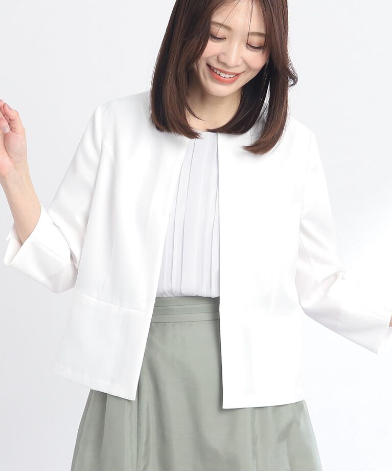 Reflect「【SALE／UVカット／接触冷感／洗える／セットアップ可能】ドライタッチジャケット」|ノーカラージャケット|
