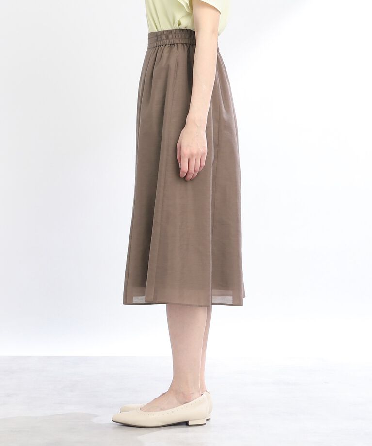 Reflect「【SALE／体型カバー／マシンウォッシュ可／ウエストすっきり見え】シアーフレアスカート」|スカート|