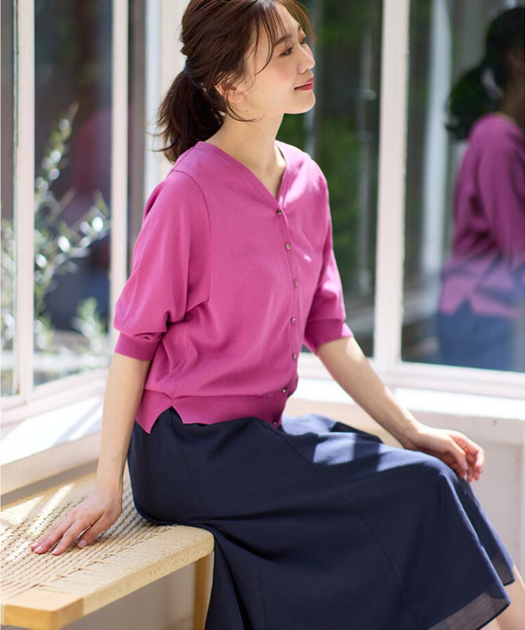 Reflect「【SALE／体型カバー／マシンウォッシュ可／ウエストすっきり見え】シアーフレアスカート」|スカート|