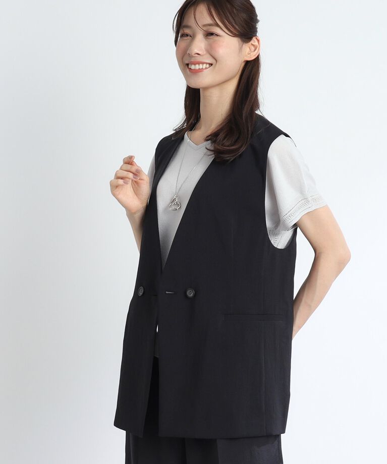 Reflect「【SALE／UVカット／接触冷感／洗える／シワになりにくい】涼しげサマージレ」|ベスト・ジレ|