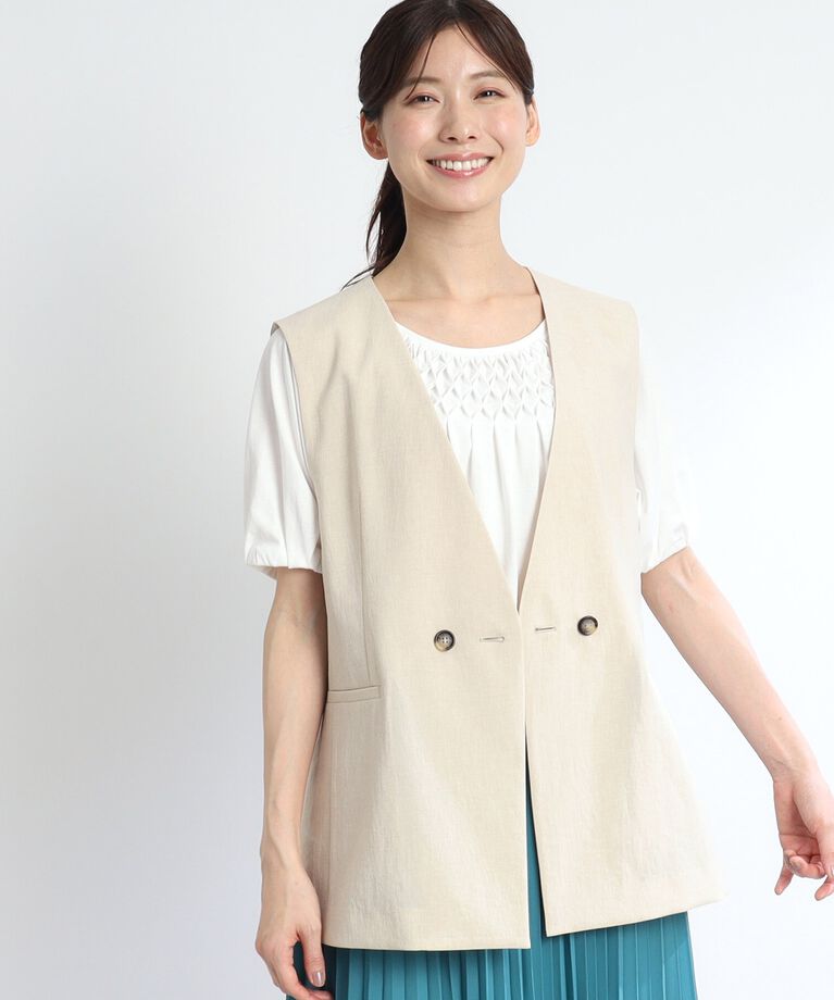 Reflect「【SALE／UVカット／接触冷感／洗える／シワになりにくい】涼しげサマージレ」|ベスト・ジレ|