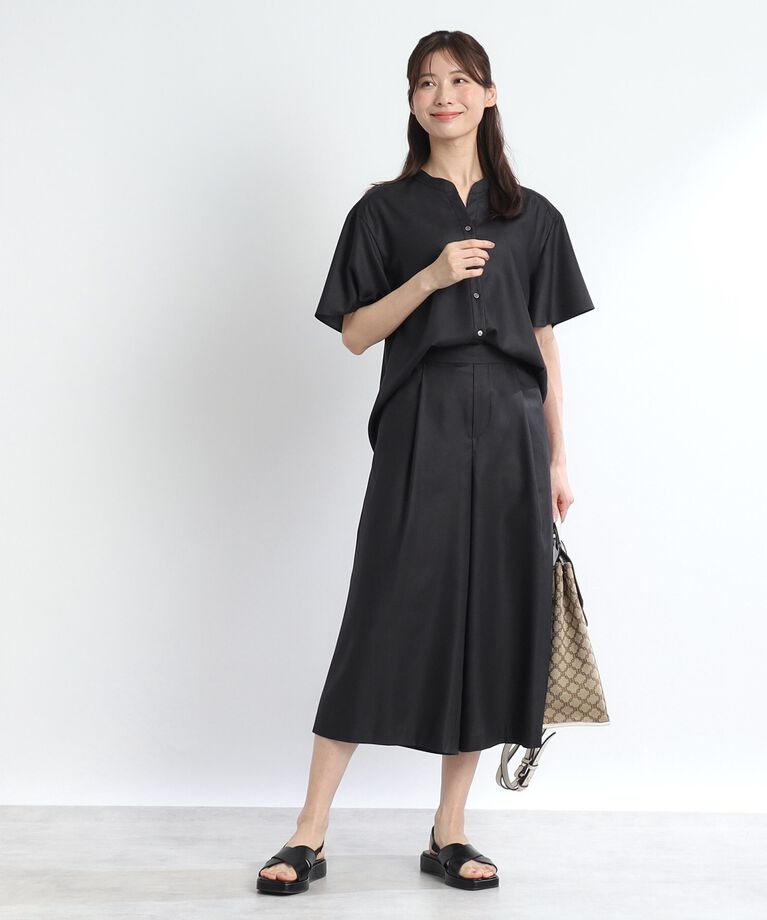Reflect「【SALE／体型カバー／マシンウォッシュ可／ウエストゴム仕様／セットアップ可能】リラクシーガウチョパンツ」|その他|