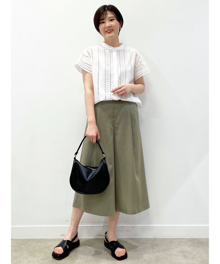 Reflect「【SALE／体型カバー／マシンウォッシュ可／ウエストゴム仕様／セットアップ可能】リラクシーガウチョパンツ」|その他|