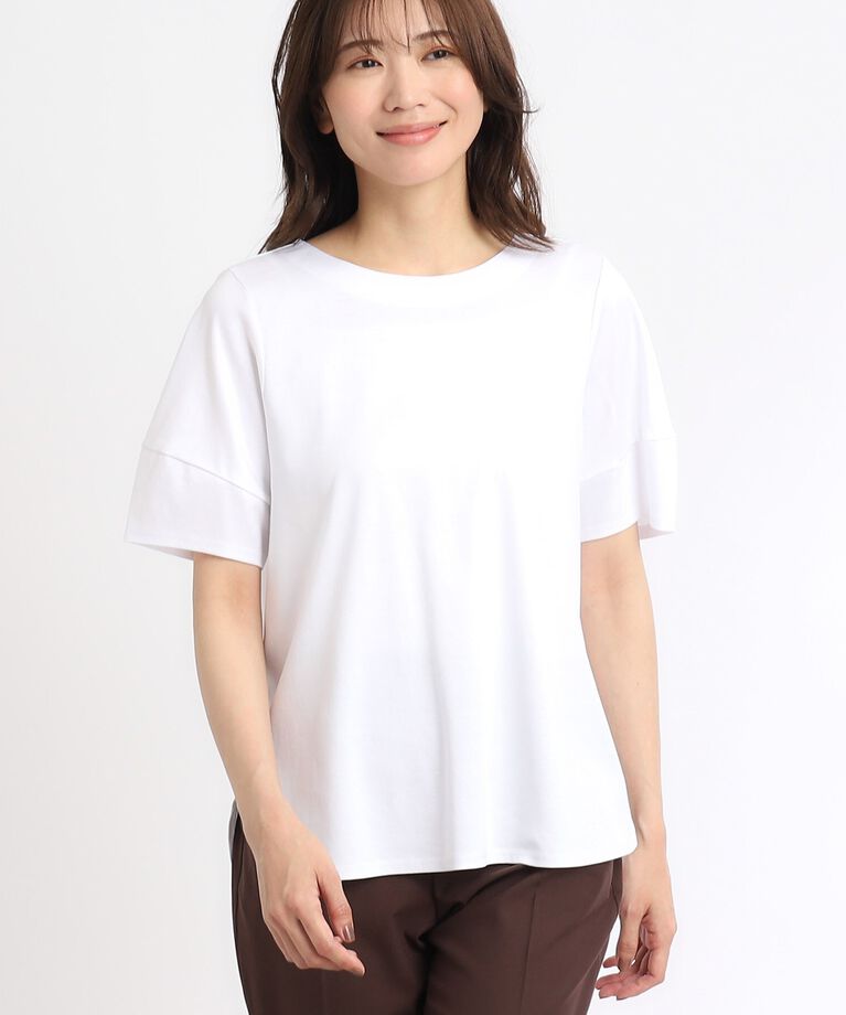 Reflect「【SALE／UVカット／接触冷感／マシンウォッシュ可】ふんわりスリーブTシャツ」|Tシャツ・カットソー|