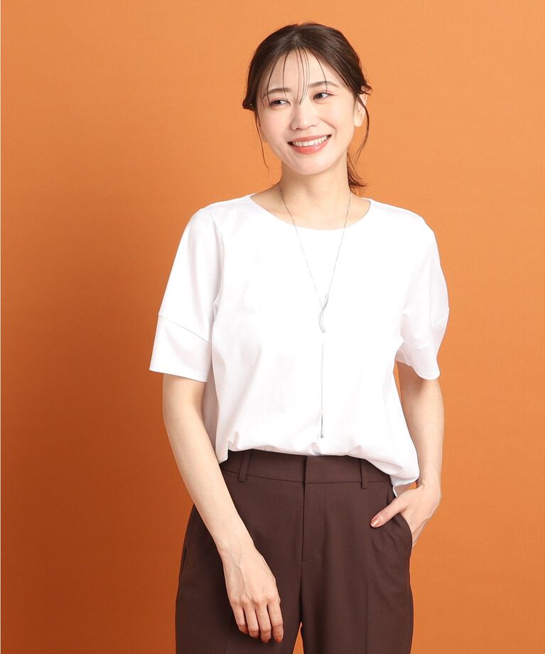 Reflect「【SALE／UVカット／接触冷感／マシンウォッシュ可】ふんわりスリーブTシャツ」|Tシャツ・カットソー|