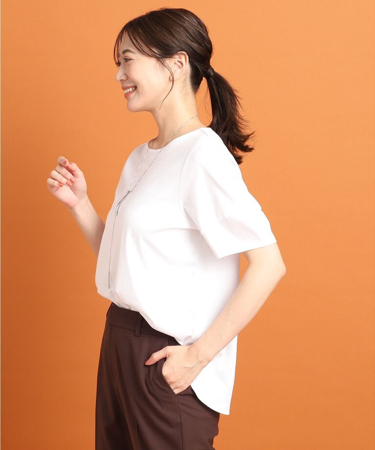 Reflect「【SALE／UVカット／接触冷感／マシンウォッシュ可】ふんわりスリーブTシャツ」|Tシャツ・カットソー|