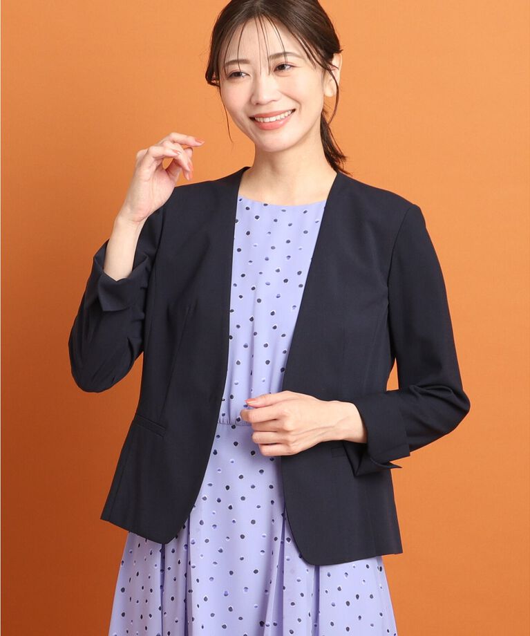 Reflect「【SALE／夏に快適！／接触冷感／洗える／セットアップ可能】ノーカラージャケット」|ノーカラージャケット|