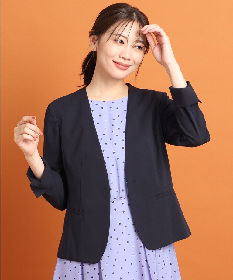 Reflect「【SALE／夏に快適！／接触冷感／洗える／セットアップ可能】ノーカラージャケット」|ノーカラージャケット|
