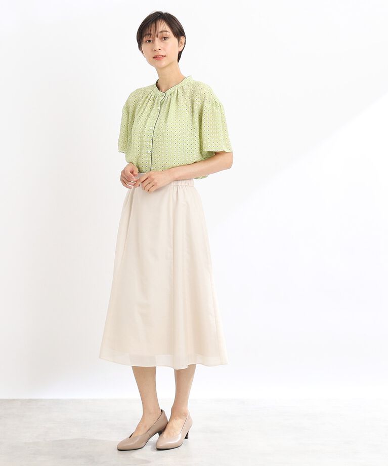 Reflect「【SALE／接触冷感／手洗い可】ウインドミルモチーフプリントブラウス」|シャツ・ブラウス|