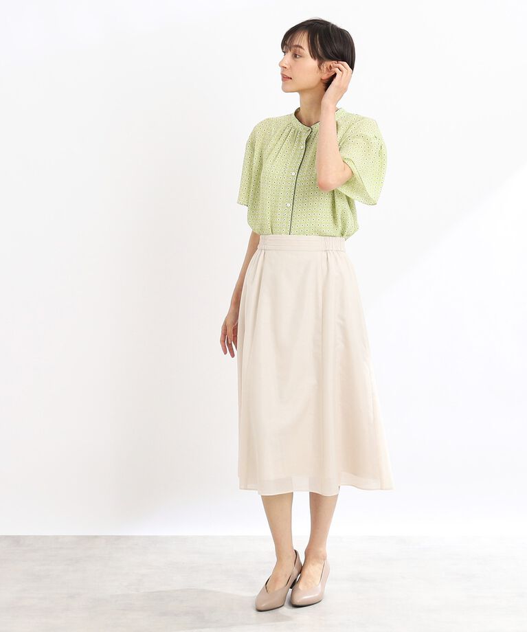 Reflect「【SALE／接触冷感／手洗い可】ウインドミルモチーフプリントブラウス」|シャツ・ブラウス|