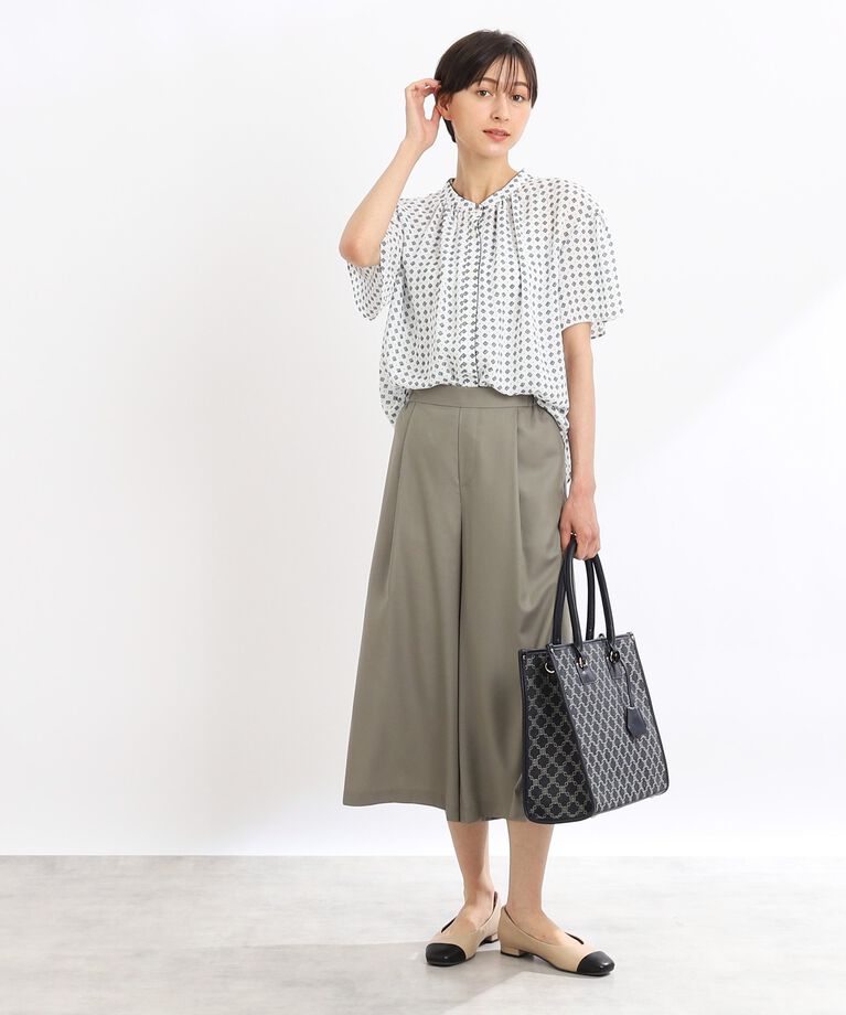 Reflect「【SALE／接触冷感／手洗い可】ウインドミルモチーフプリントブラウス」|シャツ・ブラウス|
