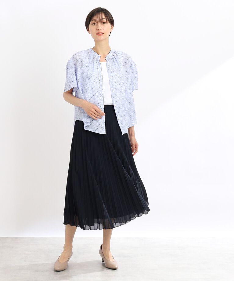 Reflect「【SALE／接触冷感／手洗い可】ウインドミルモチーフプリントブラウス」|シャツ・ブラウス|