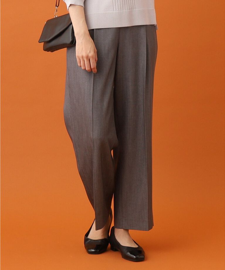 Reflect「【SALE／接触冷感／洗える】デニム調ストレートシルエットパンツ」|その他|グレー(012)