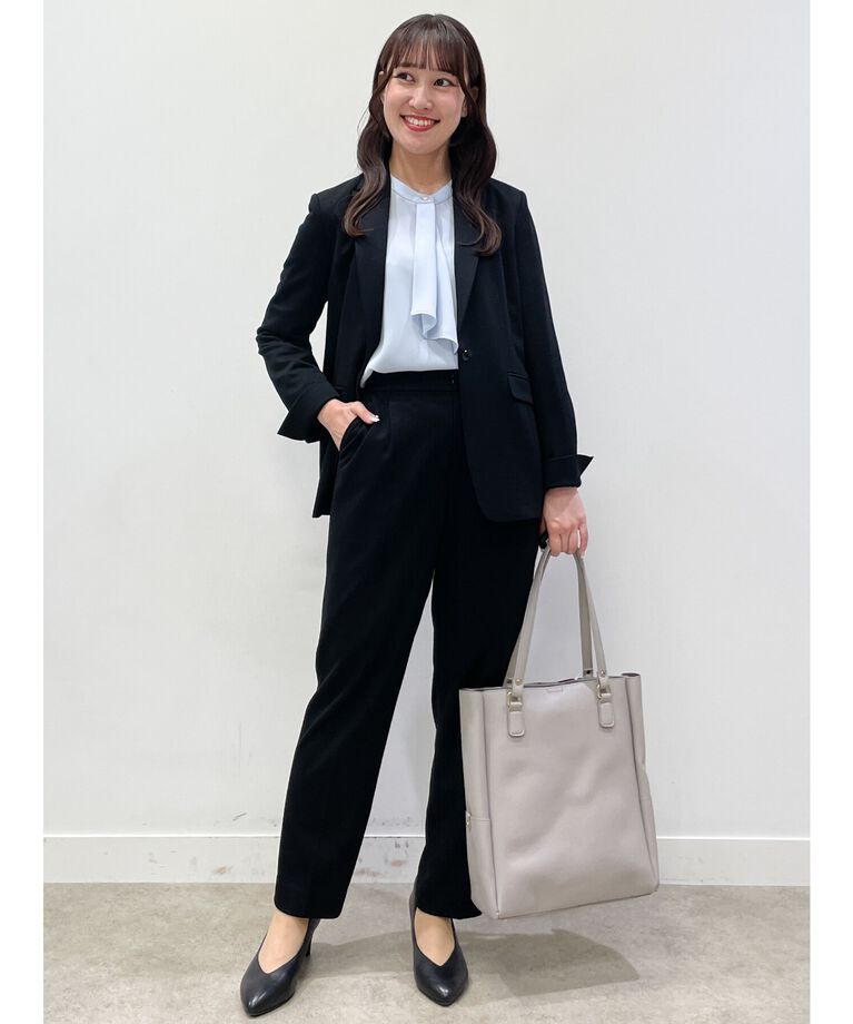 Reflect「【WEB限定カラーあり／接触冷感／マシンウォッシュ】ボータイ風デザインブラウス」|シャツ・ブラウス|