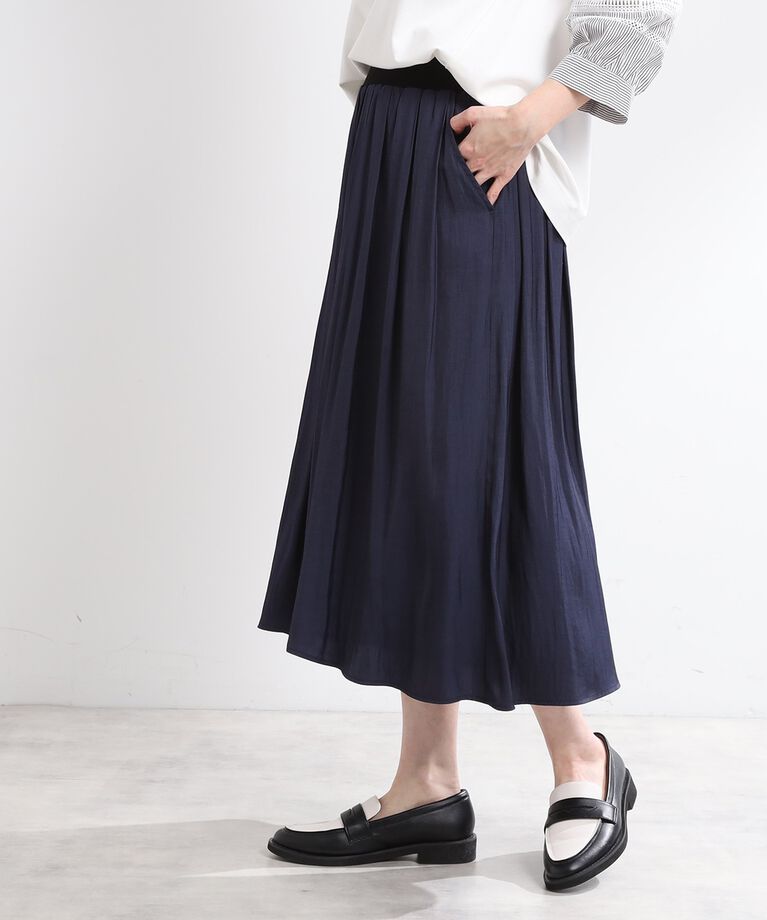 Reflect「【E‐QUALITY／手洗い可／ウエスト総ゴム】シャンブレースカーチョパンツ」|その他|