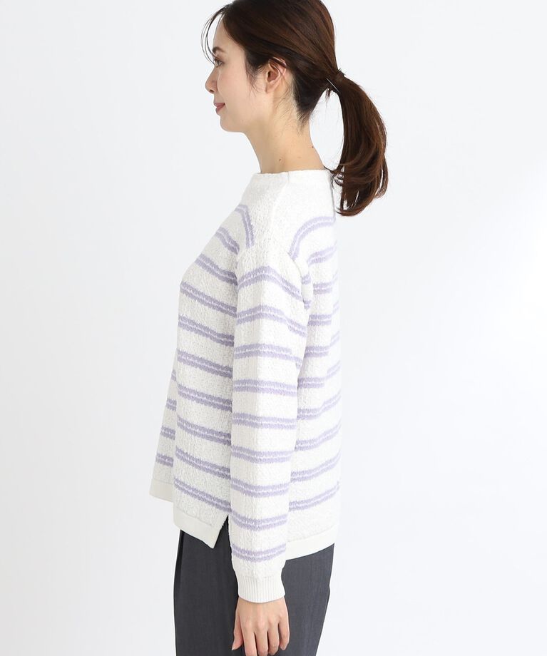 Reflect「【春SALE】ボートネックボーダーニット」|ニット・セーター|