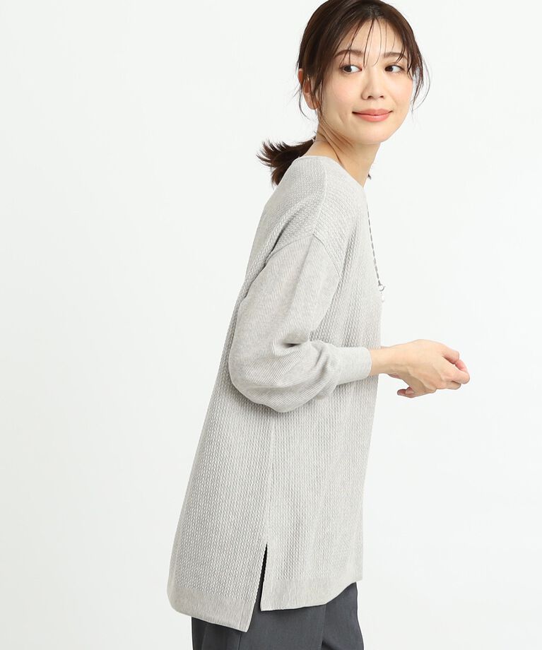 Reflect「【春SALE／WEB先行カラーあり／ヒップ周りカバー】オフボディニット」|ニット・セーター|